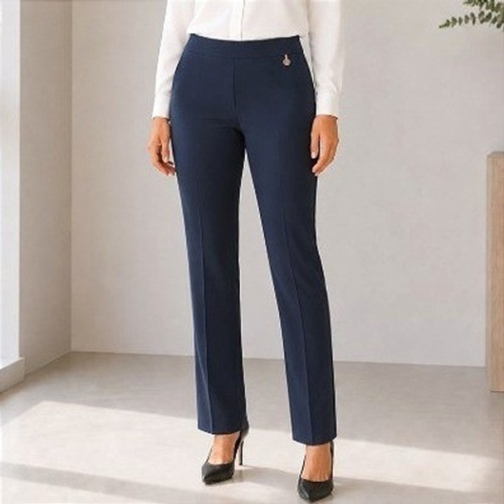 NWT Tommy Hilfiger TH Flex Navy Blue Pull-on Stretch Lightweight Ponte Pants XL